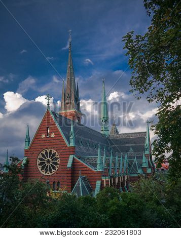 Exterior View To Oscar Fredriks Kyrka,gothenburg, Sweden