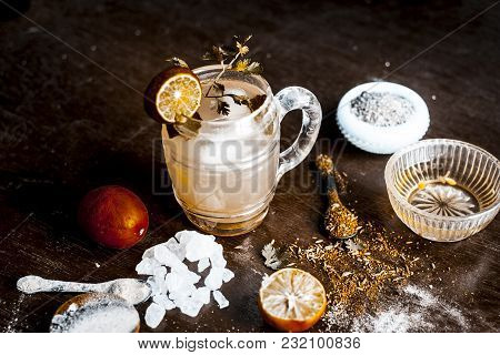 Jaljeera An Indian Summer Drink, Made From Fresh Lime, Sugar, Black Salt, Jaljeera Masala, Corinder 