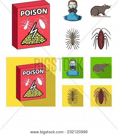 Staff, Packing With Poison And Pests Cartoon, Flat Icons In Set Collection For Design.pest Control S