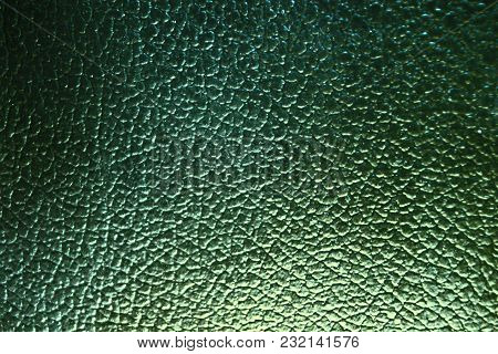 Green Leather Backgound, Dragon Leather, Close Up