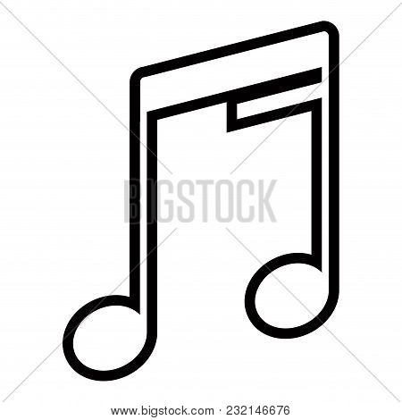 Isolated Sixteenth Beamed Note. Musical Note. Vector Illustration Design