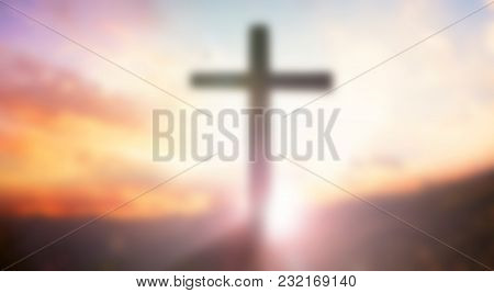 Good Friday Concept: Illustration Of Jesus Christ Crucifixion On Good Friday