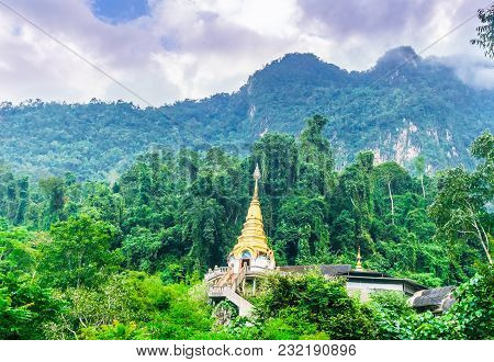 View On Wat Tham Pha Plong Temple In The Jungle By Chiang Dao - Thailand