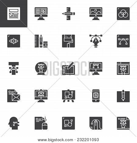 Design And Creative Vector Icons Set, Modern Solid Symbol Collection, Filled Style Pictogram Pack. S