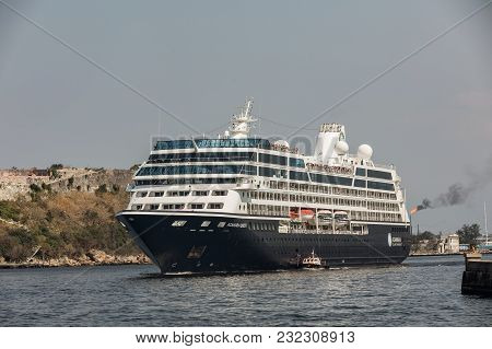 Havana, Cuba- Mar 18 2018 Azamara Cruise In Havana Bay. Azamara Quest A Cruise Ship Owned And Operat
