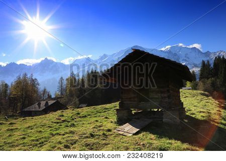 Mountain landscape in Haute Savoie, France, Europe