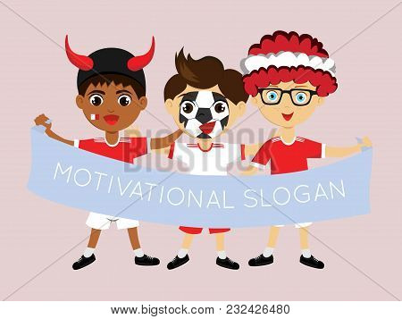 Fan Of Malta National Football, Hockey, Basketball Team, Sports. Boy With Malta Flag In The Colors O