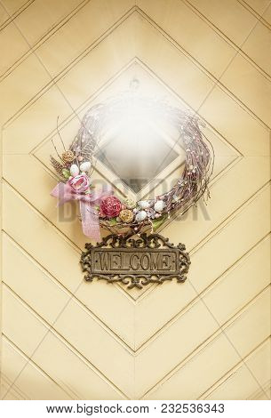 Easter Decorations Background   . Happy Easter  . Easter Eggs