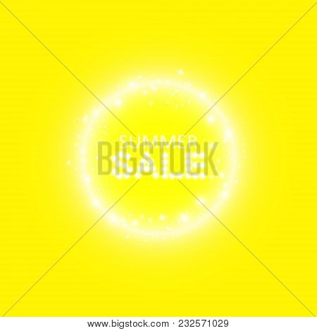 Sale Glowing Sign On The Transparent Background. Light Vector Background For Your Advertise, Discoun