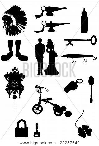symbols silhouette