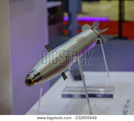 Singapore - Feb 10, 2018. Iris-t Short-range Air-to-air Missiles On Display In Changi, Singapore.