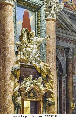 Rome St Peters Basilica Interior View