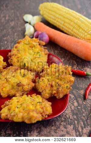 Bakwan Goreng, Indonesian Corn Fritters, Traditional Food