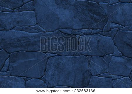 Tile Imitation Of Natural Stone - Texture (background). Toning In Pantone Color Navy Peony.