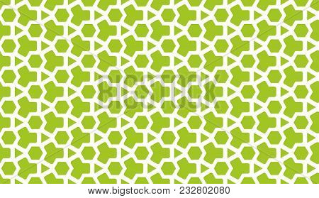 Retro Geometric Pattern In Repeat. Fabric Print. Seamless Background, Mosaic Ornament, Vintage Style
