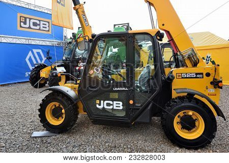 Kaunas, Lithuania - March 23: Jcb Heavy Duty Equipment Vehicle And Logo On March 23, 2018 In Kaunas,