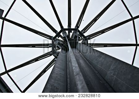 Cast Glass Roof At A Rest Stop On The A45 Motorway Near The City Gießen In Germany