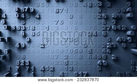 Abstract Numbers Random Motion graphite color