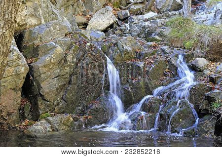 Scenic Fountain At Kalidonia Trail In Cyprus