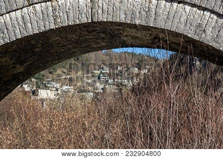 Amazing Landscape Of Plakidas Bridge, Pindus Mountains, Zagori, Epirus, Greece