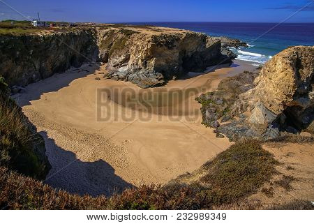 Picturesque Seascape With Abandoned Beach In Porto Covo In Portugal