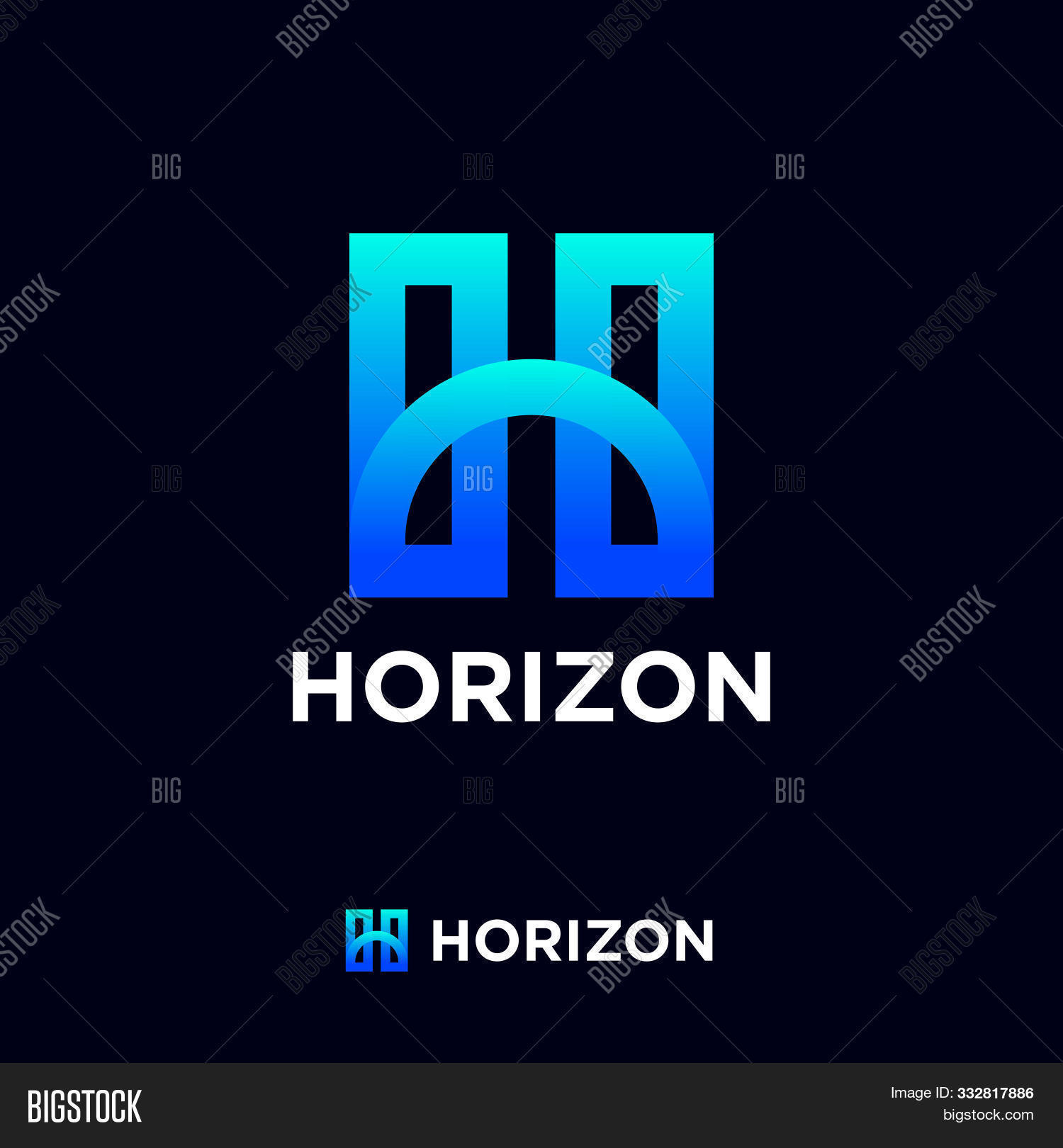 Horizon Logo. Blue H Vector & Photo (Free Trial) Bigstock