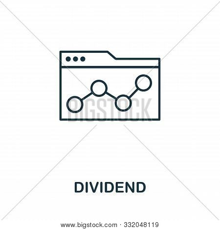 Dividend Icon Outline Style. Thin Line Creative Dividend Icon For Logo, Graphic Design And More