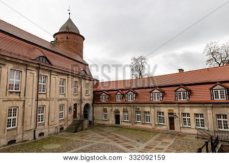 Swidwin, Zachodniopomorskie / Poland - November, 6, 2019: Medieval Castle In A Small Town In Pomeran