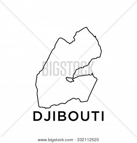 Djibouti Map Icon Trendy Vector Design Template