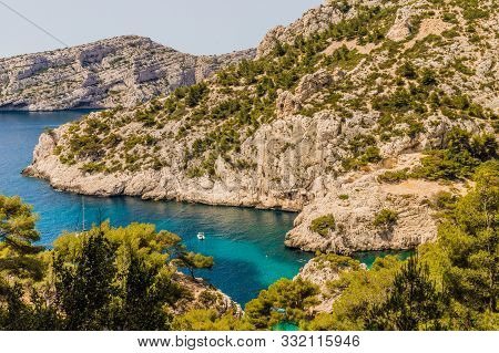 Calanques Marseille France. June 24 2019. A View Of Calanques In Marseille France