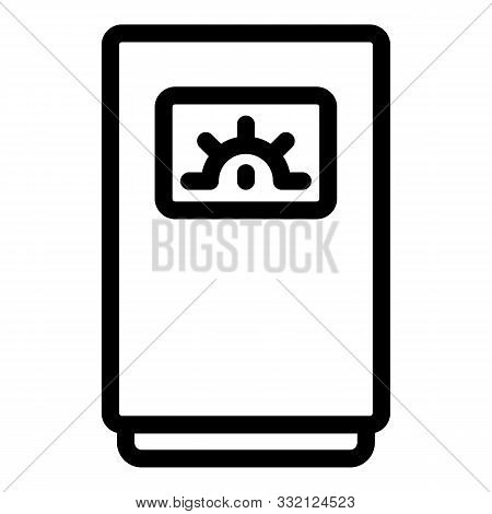 Boiler With Analog Indicator Icon. Outline Boiler With Analog Indicator Vector Icon For Web Design I