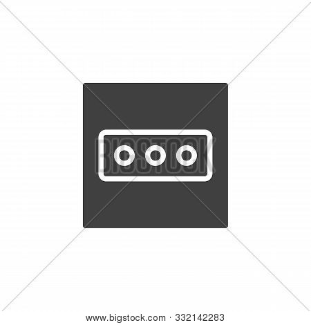 Type L Power Socket Vector Icon. Filled Flat Sign For Mobile Concept And Web Design. Electrical Outl