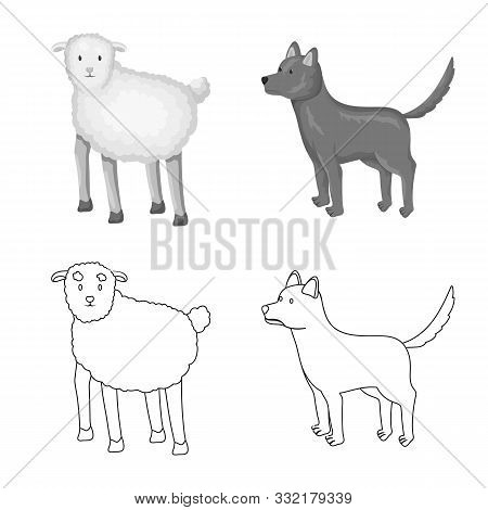 Vector Design Of Breeding And Kitchen Symbol. Collection Of Breeding And Organic Stock Vector Illust