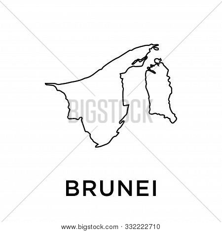 Brunei Map Vector Design Template Icon Trendy
