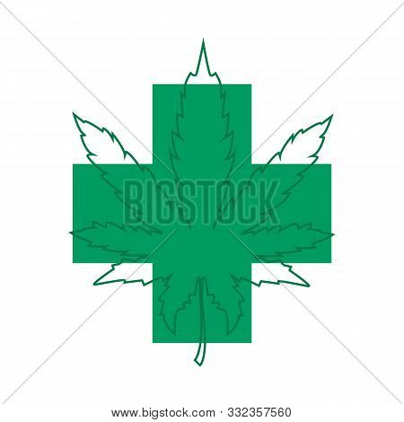 A Medical Marijuana, Cannabis Therapy Logo Concept. Vector Illustration.