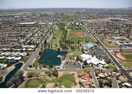 Greenbelt område i Scottsdale, Arizona