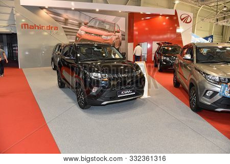 Sofia, Bulgaria - October 14, 2019: Mahindra Kuv100 At Sofia Motor Show