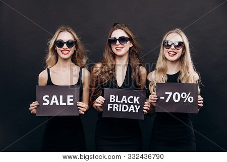 Cute Young Models Announcing Insane Black Friday Discounts