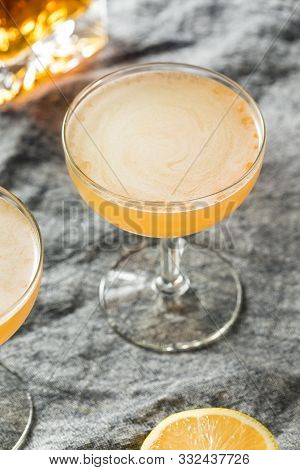 Homemade Lemon Brandy Daisy Cocktail