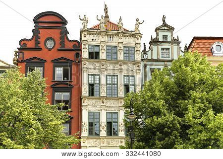 Long Market Street, Typical Colorful Houses, Golden House, Gdansk, Poland