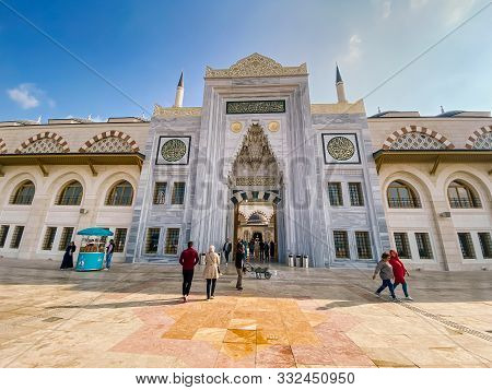October 30, 2019. Istanbul Camlica Mosque. Turkish Camlica Camii. The Biggest Mosque In Turkey. The 