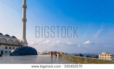 October 30, 2019. Istanbul Camlica Mosque. Turkish Camlica Camii. The Biggest Mosque In Turkey. The 