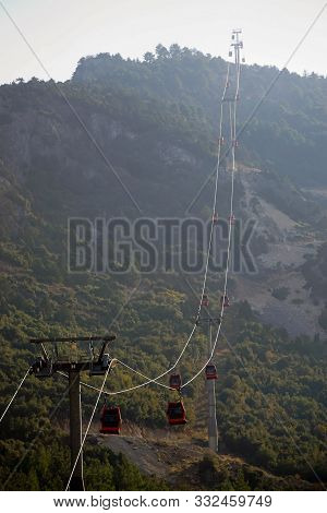 Teleferik Telpher Cable Car In Denizli Turkey