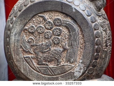 Chiny smok drzwi kamienia Houhai Beijing Chiny