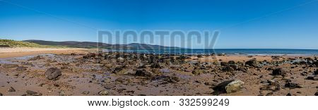 Stones On The Beach In Brora On A Sunny August Day