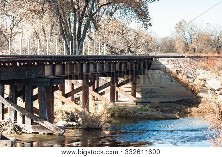 Railroad Bridge Over The Cache La Poudre River