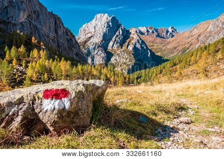The Carnic Alps In A Colorful Autumn Day