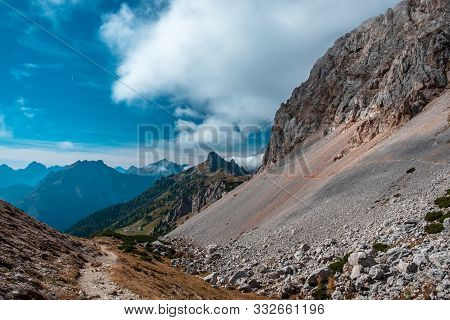 The Carnic Alps In A Colorful Autumn Day