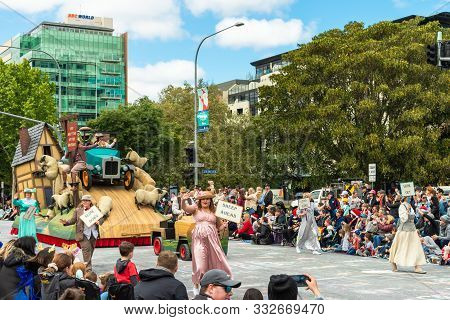 Adelaide, Australia - November 9, 2019: National Pharmacies Christmas Pageant 2019 Traditional Event