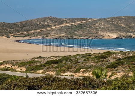 Scenic View At Peninsula Prasonisi At The South Side Of Rhodes Island, Greece